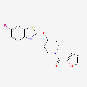 (4-((6-Fluorobenzo[d]thiazol-2-yl)oxy)piperidin-1-yl)(furan-2-yl)methanone