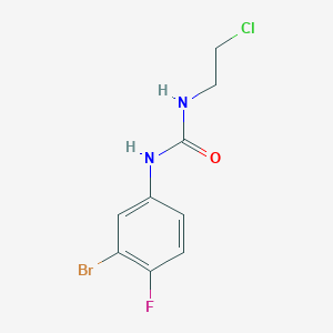 molecular formula C9H9BrClFN2O B2788266 1-(3-Bromo-4-fluorophenyl)-3-(2-chloroethyl)urea CAS No. 2168111-87-1