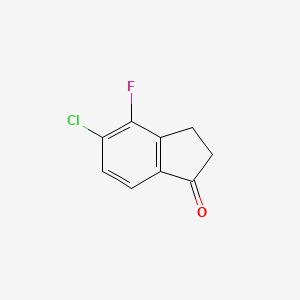 molecular formula C9H6ClFO B2788267 5-Chloro-4-fluoro-2,3-dihydro-1H-inden-1-one CAS No. 1260013-11-3