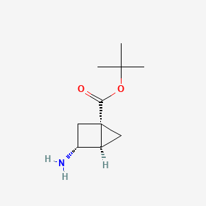 molecular formula C10H17NO2 B2788279 Tert-butyl (1S,3R,4R)-3-aminobicyclo[2.1.0]pentane-1-carboxylate CAS No. 2247106-24-5