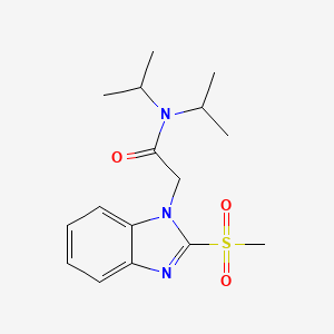 molecular formula C16H23N3O3S B2788280 N,N-diisopropyl-2-(2-(methylsulfonyl)-1H-benzo[d]imidazol-1-yl)acetamide CAS No. 886923-15-5