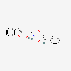 molecular formula C20H21NO4S B2788283 (E)-N-(2-(benzofuran-2-yl)-2-hydroxypropyl)-2-(p-tolyl)ethenesulfonamide CAS No. 2035019-18-0