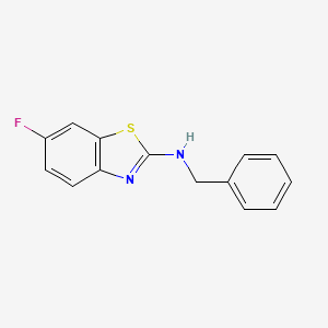 molecular formula C14H11FN2S B2788284 N-benzyl-6-fluoro-1,3-benzothiazol-2-amine CAS No. 131169-64-7