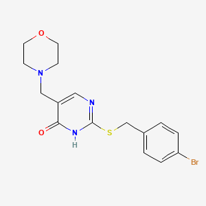2-{[(4-Bromophenyl)methyl]sulfanyl}-5-(morpholin-4-ylmethyl)-1,4-dihydropyrimidin-4-one
