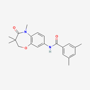 3,5-dimethyl-N-(3,3,5-trimethyl-4-oxo-2,3,4,5-tetrahydrobenzo[b][1,4]oxazepin-8-yl)benzamide