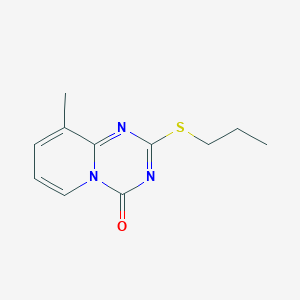 molecular formula C11H13N3OS B2788294 9-methyl-2-(propylsulfanyl)-4H-pyrido[1,2-a][1,3,5]triazin-4-one CAS No. 306978-96-1