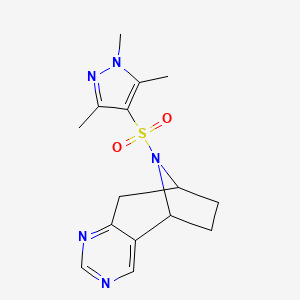 (5R,8S)-10-((1,3,5-trimethyl-1H-pyrazol-4-yl)sulfonyl)-6,7,8,9-tetrahydro-5H-5,8-epiminocyclohepta[d]pyrimidine