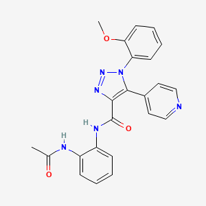 N-(2-acetamidophenyl)-1-(2-methoxyphenyl)-5-(pyridin-4-yl)-1H-1,2,3-triazole-4-carboxamide