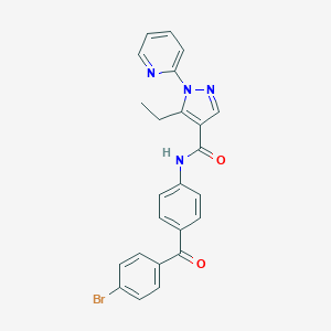 N-[4-(4-bromobenzoyl)phenyl]-5-ethyl-1-(2-pyridinyl)-1H-pyrazole-4-carboxamide