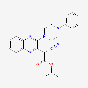 Propan-2-yl 2-cyano-2-[3-(4-phenylpiperazin-1-yl)quinoxalin-2-yl]acetate