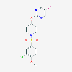 2-[1-(3-Chloro-4-methoxyphenyl)sulfonylpiperidin-4-yl]oxy-5-fluoropyrimidine