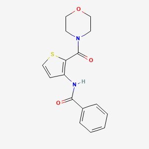 molecular formula C16H16N2O3S B2788310 N-[2-(morpholinocarbonyl)-3-thienyl]benzenecarboxamide CAS No. 692732-69-7