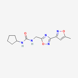 1-Cyclopentyl-3-((3-(5-methylisoxazol-3-yl)-1,2,4-oxadiazol-5-yl)methyl)urea