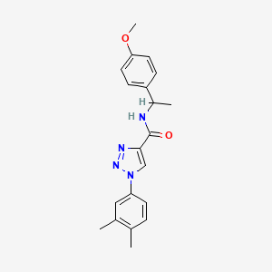 molecular formula C20H22N4O2 B2788313 1-(3,4-dimethylphenyl)-N-(1-(4-methoxyphenyl)ethyl)-1H-1,2,3-triazole-4-carboxamide CAS No. 1326917-32-1