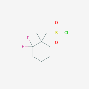 molecular formula C8H13ClF2O2S B2788314 (2,2-Difluoro-1-methylcyclohexyl)methanesulfonyl chloride CAS No. 2309462-60-8