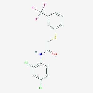 N-(2,4-dichlorophenyl)-2-{[3-(trifluoromethyl)phenyl]sulfanyl}acetamide