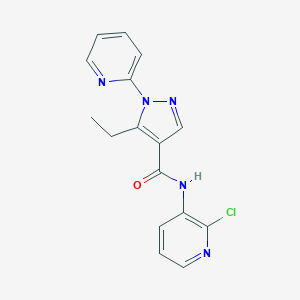 N-(2-chloro-3-pyridinyl)-5-ethyl-1-(2-pyridinyl)-1H-pyrazole-4-carboxamide