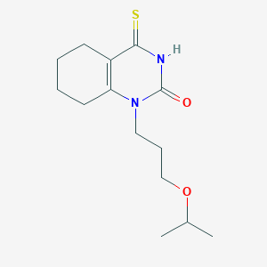 molecular formula C14H22N2O2S B2788336 1-(3-isopropoxypropyl)-4-thioxo-3,4,5,6,7,8-hexahydroquinazolin-2(1H)-one CAS No. 920368-47-4