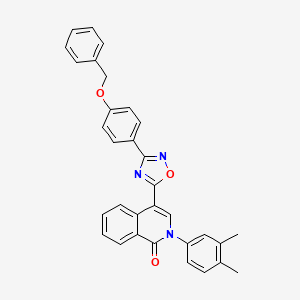 4-{3-[4-(benzyloxy)phenyl]-1,2,4-oxadiazol-5-yl}-2-(3,4-dimethylphenyl)isoquinolin-1(2H)-one