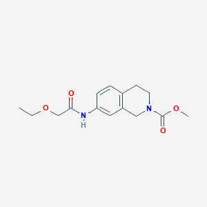 molecular formula C15H20N2O4 B2788346 methyl 7-(2-ethoxyacetamido)-3,4-dihydroisoquinoline-2(1H)-carboxylate CAS No. 1448071-08-6