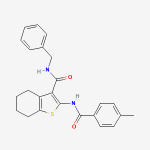 molecular formula C24H24N2O2S B2788353 N-benzyl-2-(4-methylbenzamido)-4,5,6,7-tetrahydrobenzo[b]thiophene-3-carboxamide CAS No. 331454-71-8