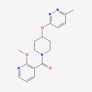 molecular formula C17H20N4O3 B2788365 (2-Methoxypyridin-3-yl)(4-((6-methylpyridazin-3-yl)oxy)piperidin-1-yl)methanone CAS No. 1797958-20-3