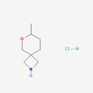 molecular formula C8H16ClNO B2788369 7-Methyl-6-oxa-2-azaspiro[3.5]nonane;hydrochloride CAS No. 2418695-87-9