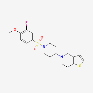 5-(1-((3-Fluoro-4-methoxyphenyl)sulfonyl)piperidin-4-yl)-4,5,6,7-tetrahydrothieno[3,2-c]pyridine