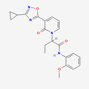 2-[3-(3-cyclopropyl-1,2,4-oxadiazol-5-yl)-2-oxopyridin-1(2H)-yl]-N-(2-methoxyphenyl)butanamide