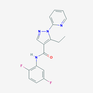 N-(2,5-difluorophenyl)-5-ethyl-1-(2-pyridinyl)-1H-pyrazole-4-carboxamide