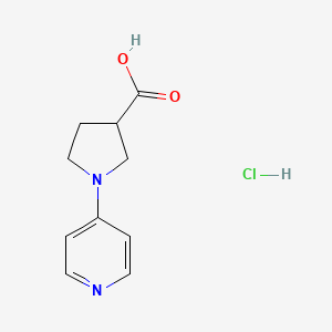 molecular formula C10H13ClN2O2 B2788398 1-(Pyridin-4-yl)pyrrolidine-3-carboxylic acid hydrochloride CAS No. 1909304-97-7