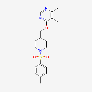 molecular formula C19H25N3O3S B2788399 4,5-Dimethyl-6-((1-tosylpiperidin-4-yl)methoxy)pyrimidine CAS No. 2319641-41-1