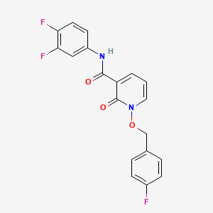 molecular formula C19H13F3N2O3 B2788400 N-(3,4-difluorophenyl)-1-[(4-fluorophenyl)methoxy]-2-oxopyridine-3-carboxamide CAS No. 868678-50-6