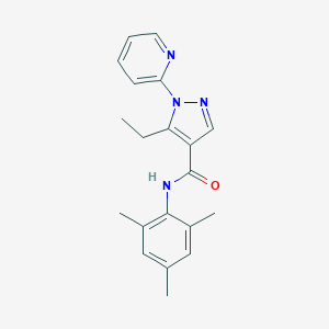 molecular formula C20H22N4O B278841 5-ethyl-N-mesityl-1-(2-pyridinyl)-1H-pyrazole-4-carboxamide 