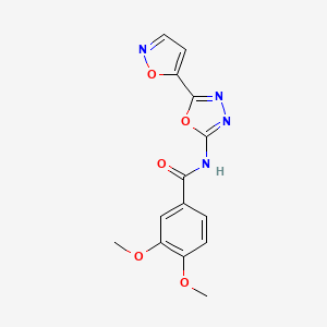 N-(5-(isoxazol-5-yl)-1,3,4-oxadiazol-2-yl)-3,4-dimethoxybenzamide