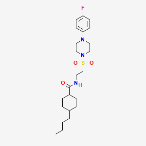 molecular formula C23H36FN3O3S B2788432 4-butyl-N-(2-((4-(4-fluorophenyl)piperazin-1-yl)sulfonyl)ethyl)cyclohexanecarboxamide CAS No. 951535-87-8