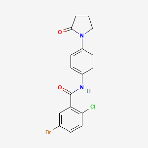 5-bromo-2-chloro-N-[4-(2-oxopyrrolidin-1-yl)phenyl]benzamide