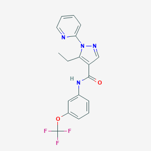 5-ethyl-1-(2-pyridinyl)-N-[3-(trifluoromethoxy)phenyl]-1H-pyrazole-4-carboxamide