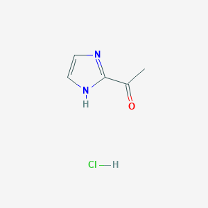 molecular formula C5H7ClN2O B2788448 1-(1H-imidazol-2-yl)ethan-1-one hydrochloride CAS No. 1955506-52-1