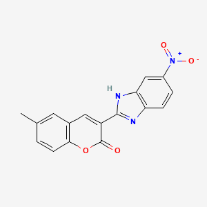 molecular formula C17H11N3O4 B2788452 6-methyl-3-(6-nitro-1H-benzimidazol-2-yl)-2H-chromen-2-one CAS No. 896380-35-1