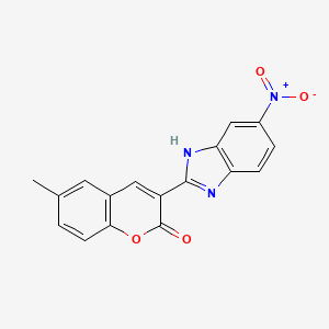 6-methyl-3-(6-nitro-1H-1,3-benzodiazol-2-yl)-2H-chromen-2-one