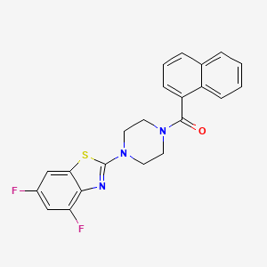 molecular formula C22H17F2N3OS B2788461 (4-(4,6-Difluorobenzo[d]thiazol-2-yl)piperazin-1-yl)(naphthalen-1-yl)methanone CAS No. 897482-26-7