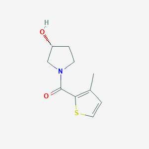 molecular formula C10H13NO2S B2788462 (R)-(3-Hydroxypyrrolidin-1-yl)(3-methylthiophen-2-yl)methanone CAS No. 1354009-00-9