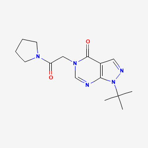 molecular formula C15H21N5O2 B2788478 1-(tert-butyl)-5-(2-oxo-2-(pyrrolidin-1-yl)ethyl)-1H-pyrazolo[3,4-d]pyrimidin-4(5H)-one CAS No. 863447-54-5