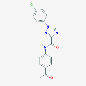 molecular formula C17H13ClN4O2 B278848 N-(4-acetylphenyl)-1-(4-chlorophenyl)-1H-1,2,4-triazole-3-carboxamide 