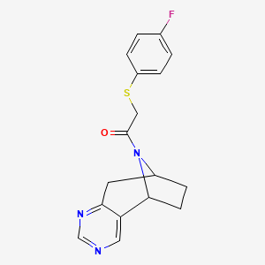2-((4-fluorophenyl)thio)-1-((5R,8S)-6,7,8,9-tetrahydro-5H-5,8-epiminocyclohepta[d]pyrimidin-10-yl)ethanone