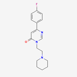 6-(4-fluorophenyl)-3-(2-(piperidin-1-yl)ethyl)pyrimidin-4(3H)-one