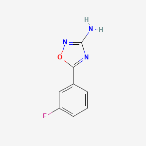 molecular formula C8H6FN3O B2788496 5-(3-Fluorophenyl)-1,2,4-oxadiazol-3-amine CAS No. 1341496-66-9