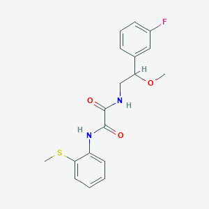 molecular formula C18H19FN2O3S B2788497 N1-(2-(3-fluorophenyl)-2-methoxyethyl)-N2-(2-(methylthio)phenyl)oxalamide CAS No. 1797555-81-7