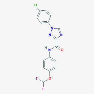 1-(4-chlorophenyl)-N-[4-(difluoromethoxy)phenyl]-1H-1,2,4-triazole-3-carboxamide